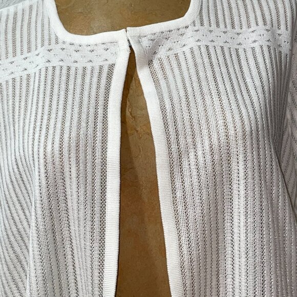 NWT $265 White Heritage Fit Sweater MING WANG XL - Picture 4 of 6